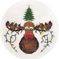 Moose With Christmas Lights