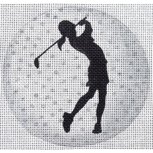 Golf female Round Ornament