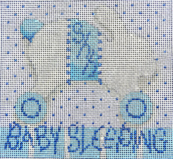 Bunny on Wheels Baby Sleeping Blue