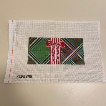 Plaid with Bow Insert - Green/Red