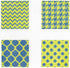 Navy and Lime Mixed Geometric Coaster Insets