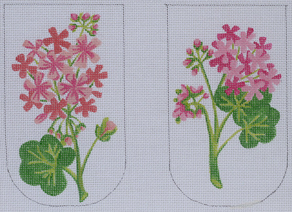 Pink and Green Geranium Eye Glass case