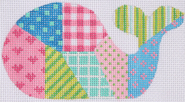 Mini Whale Patchwork Bright Pastels