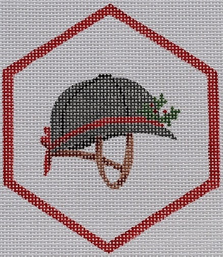 Riding Helmet w/Greenery Ornament