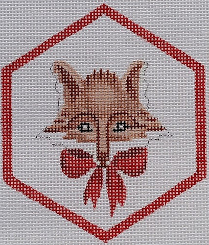 Fox With Bow Ornament