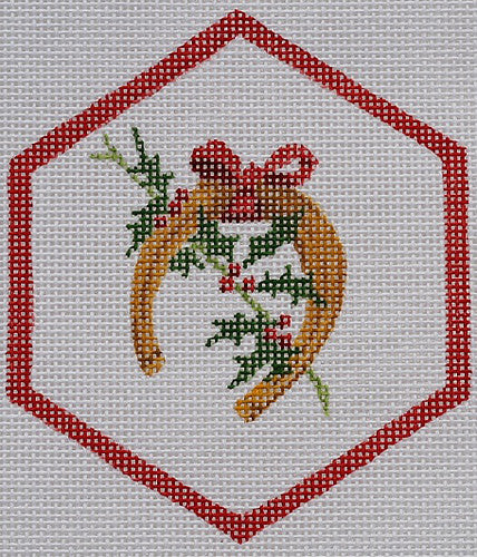Horseshoe w/Holly Ornament