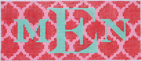 Quatrefoils Red on Bright Pink Insert