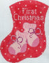 First Christmas Pink Booties