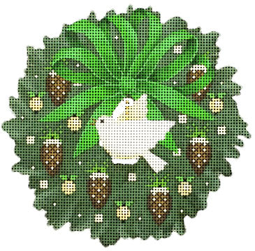 Pinecone Dove Wreath