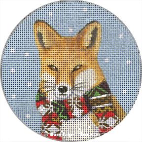 Fox w/Scarf Ornament