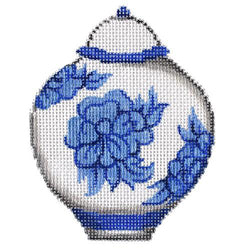 Blue/White Pot with Peony