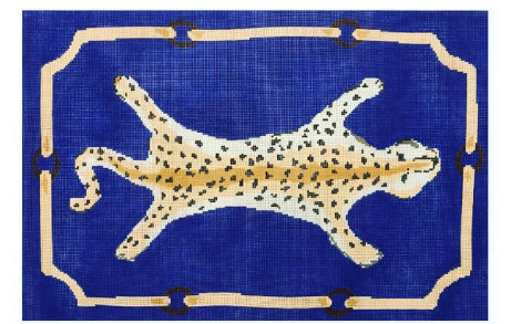 Leopard Clutch in Blue