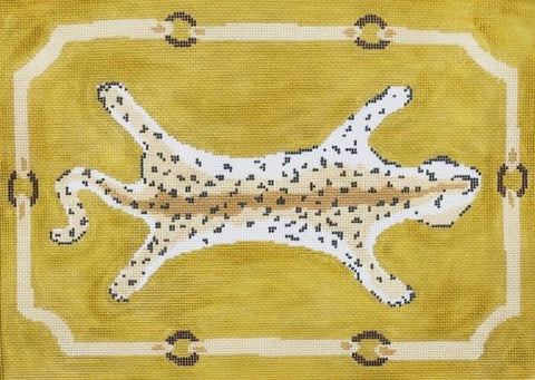 Leopard Clutch in Yellow