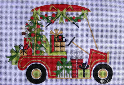 Christmas Golf Cart