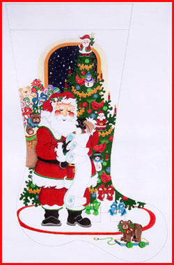 Santa with List & Toy Bag