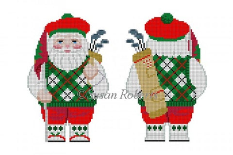 Santa Golfing Two Sided