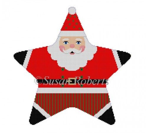 Nautical Santa - Front - Tree Topper — Stitching Fox