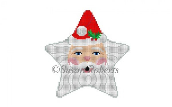 Santa Ornament Star Face