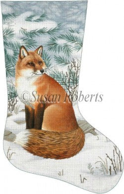 Fox in Snow Stocking