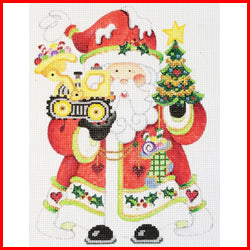 Squatty Santa with Dump Truck