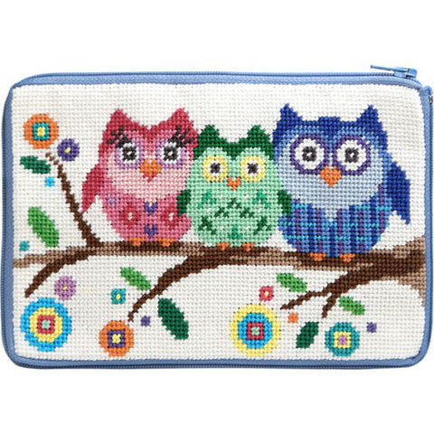 Owl Stitch and Zip Purse