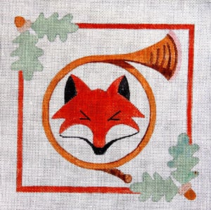 Fox and Horn Pillow