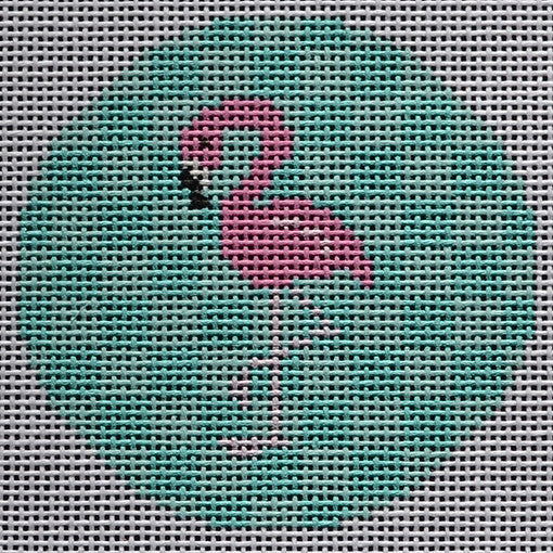 Pink Flamingo on Aqua