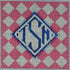 Pink Harlequin Monogramed Insert