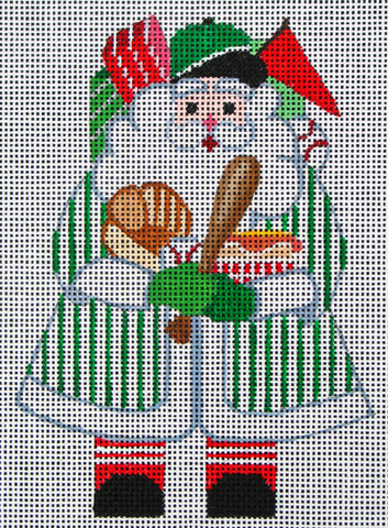 Baseball Santa Ornament