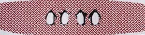 Penguins Cummerbund in Red Fretwork