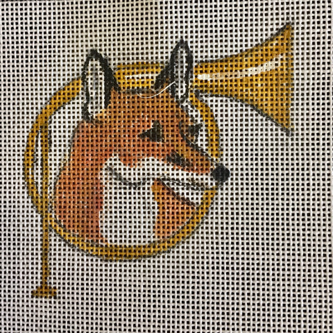 Fox in Horn 4" Square