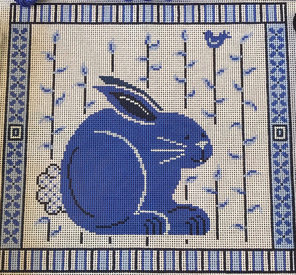 Blue and White Bunny