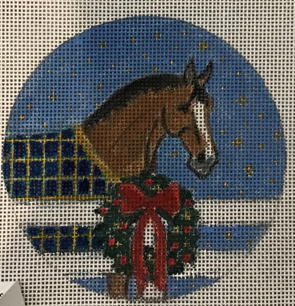 Bay Horse w/Blanket and Wreath