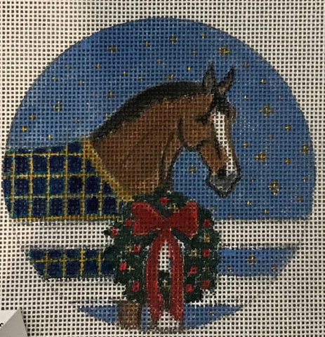 Bay Horse w/Blanket and Wreath