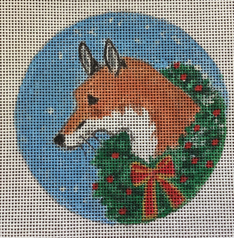 Fox with Wreath Ornament