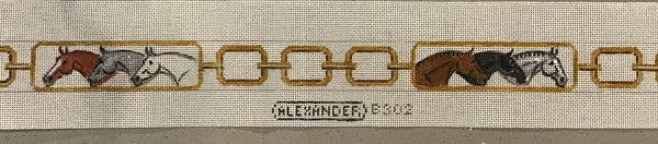 4 Panels of Trio of Horse Heads