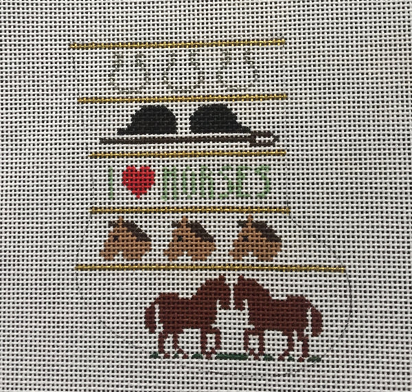 I Love Horses Mini Sock