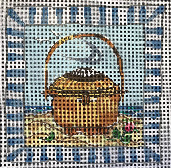 Blue Border Ack Basket