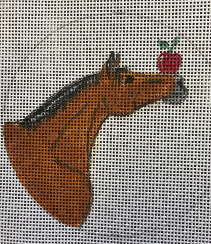 Horse with Apple on Nose