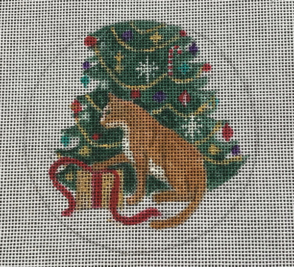 Cat and Christmas Tree