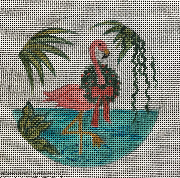 Flamingo with Wreath