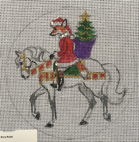 Fox Santa on Horseback