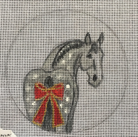 Gray Horse w/ Bow on Tail