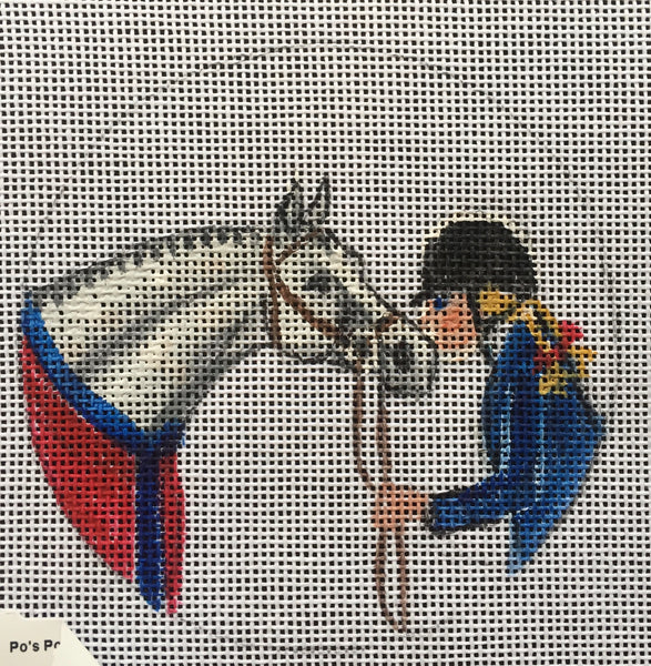 Little Girl Kissing Pony