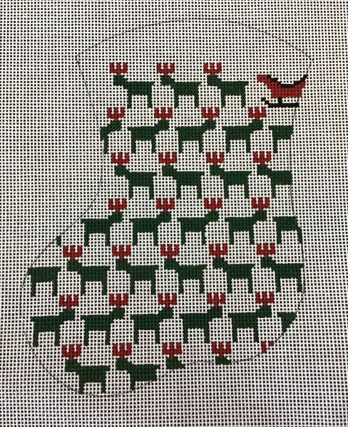 Stylized Reindeer Mini Sock